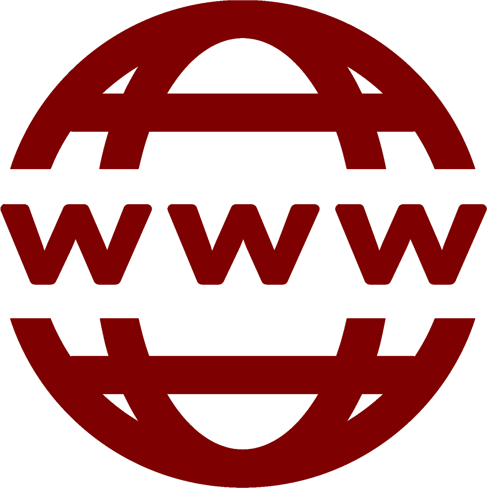 Red World Wide Web Icon PNG