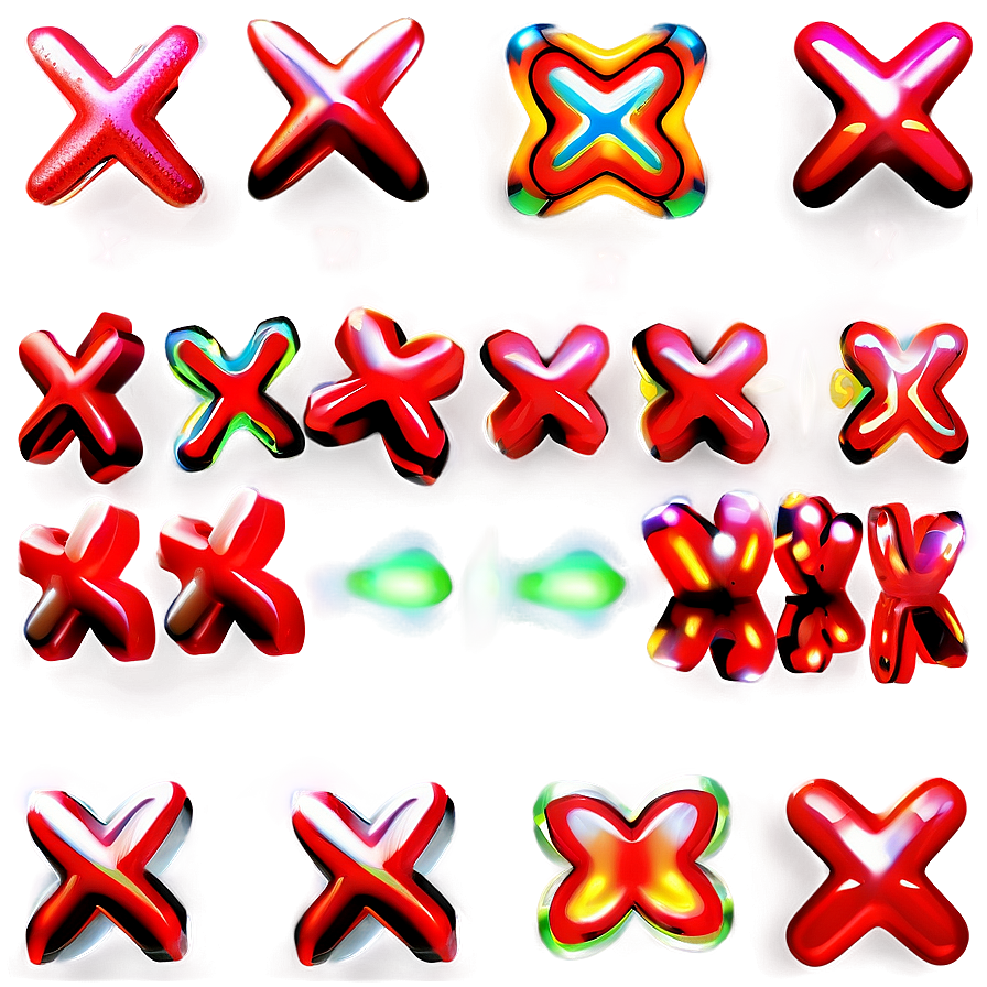 Red X In Different Styles Png 71 PNG