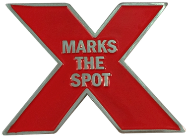 Red X Marks The Spot Pin PNG