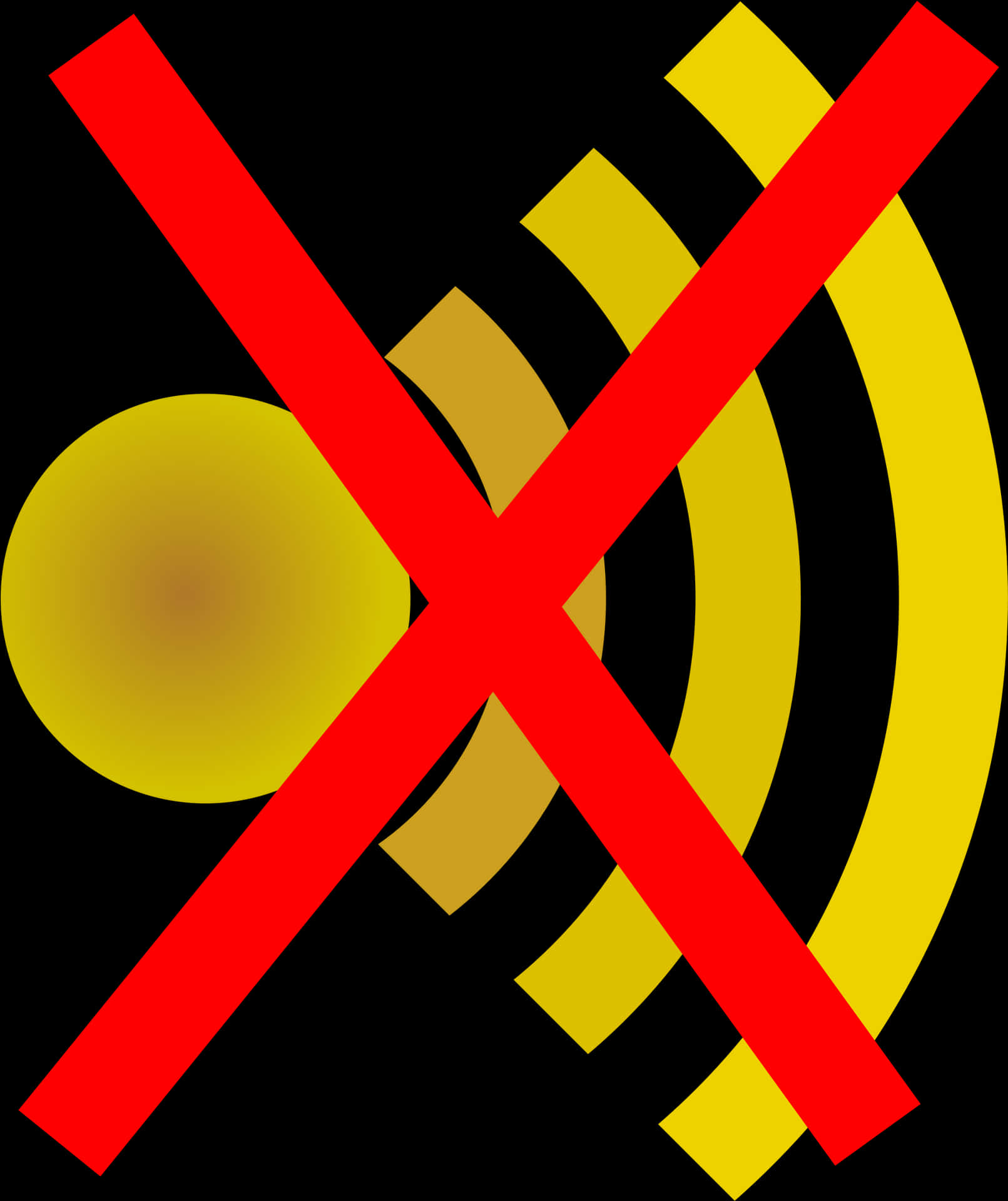 Red X Over Wifi Signal Icon PNG