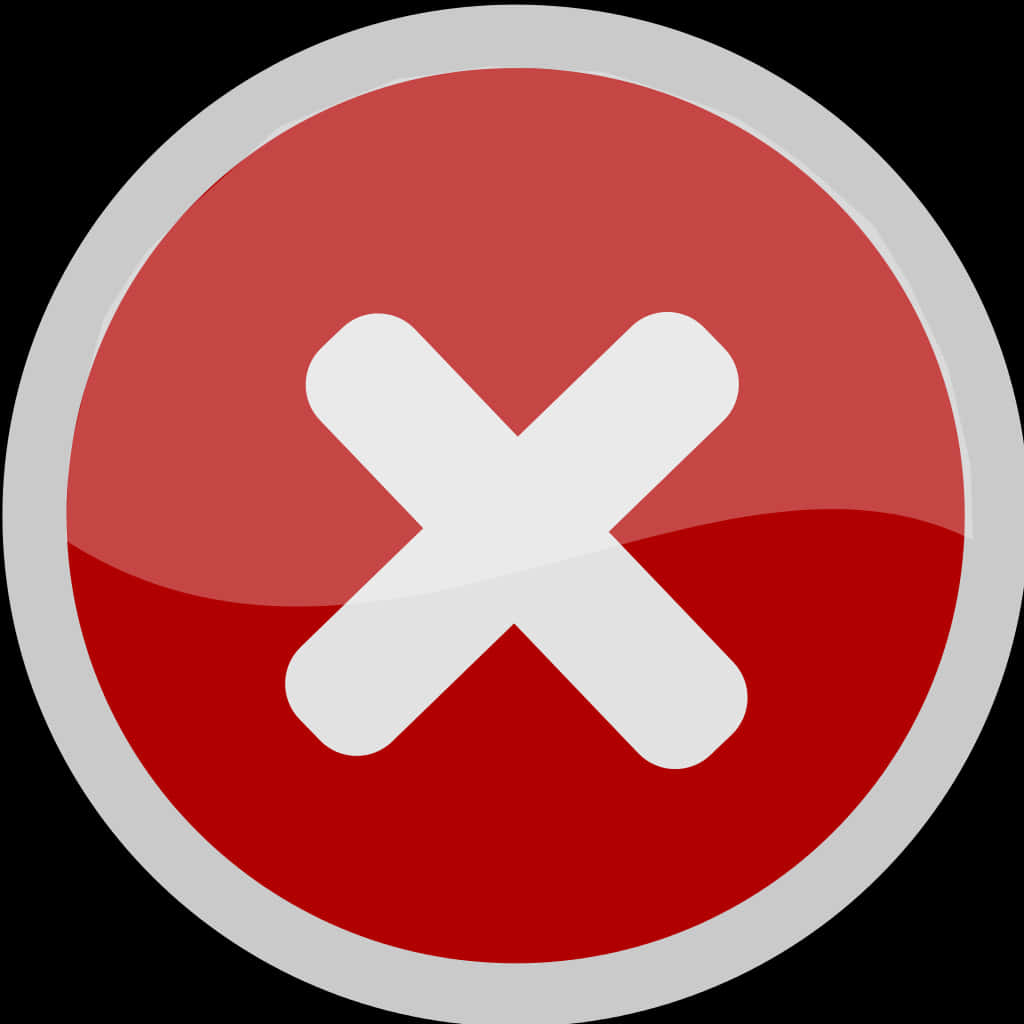 Red X Sign Graphic PNG