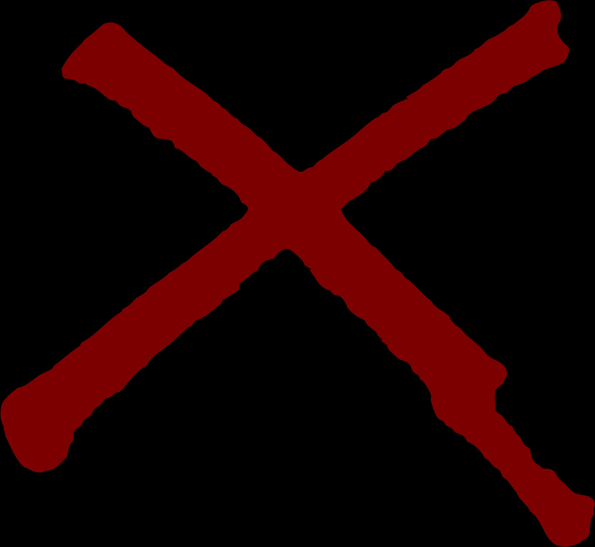 Red X Symbol Graphic PNG