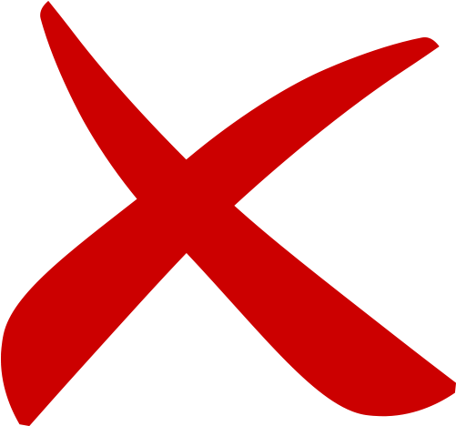 Red X Symbolon Gray Background PNG