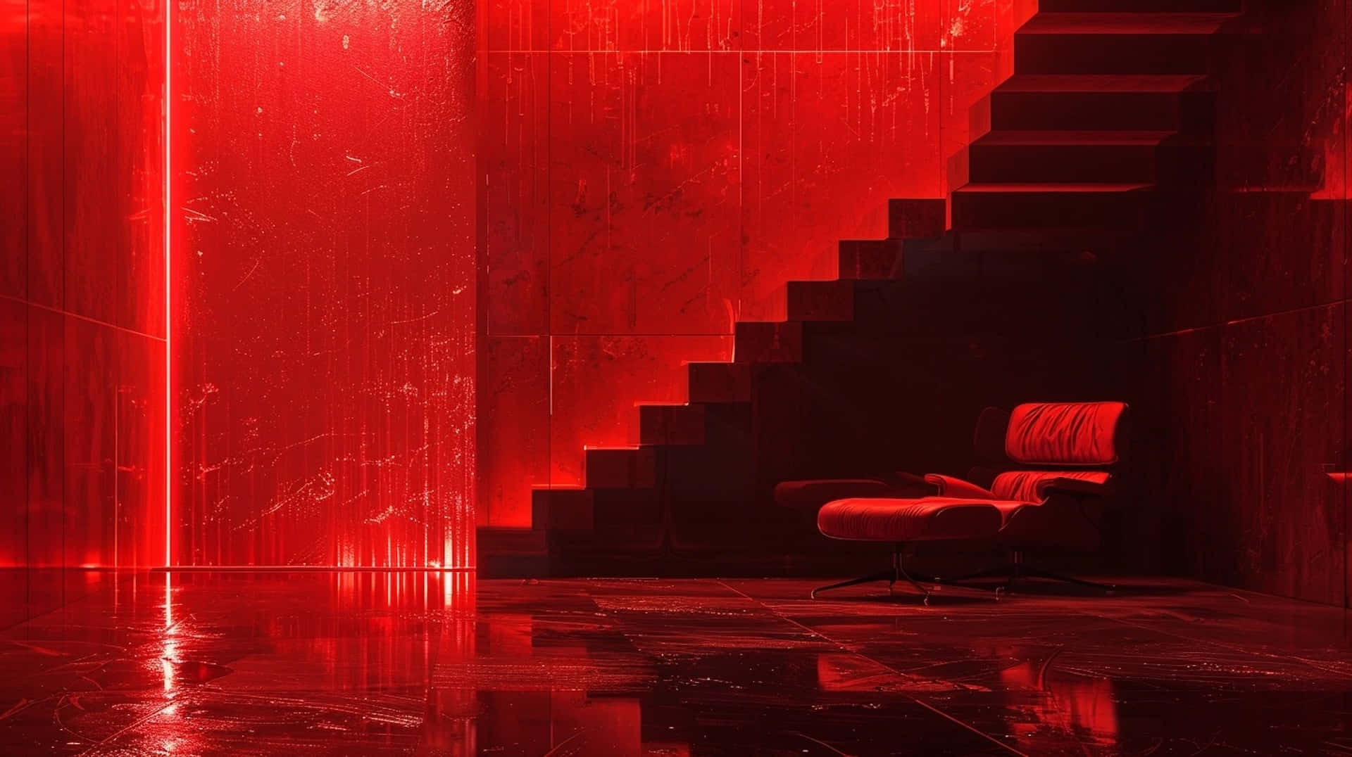 Red Y2k Aesthetic Room Wallpaper