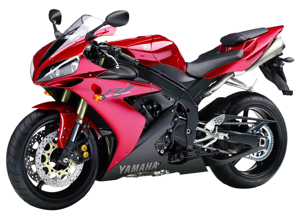 Red Yamaha Sportbike Transparent Background PNG