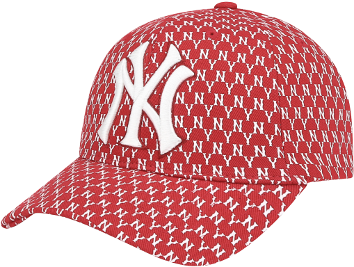 Red Yankees Houndstooth Cap PNG