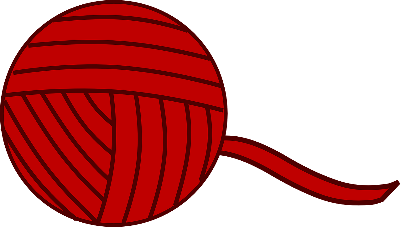 Red Yarn Ball Knitting Essential.png PNG
