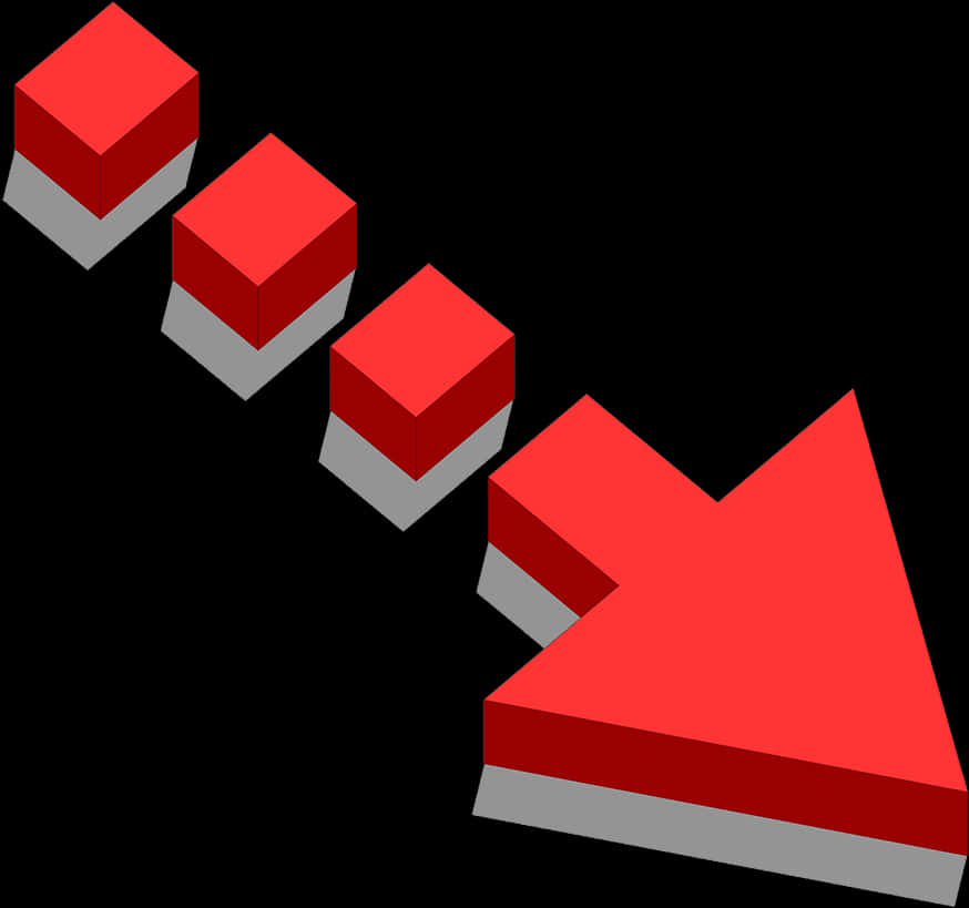 Red3 D Arrows Progression PNG