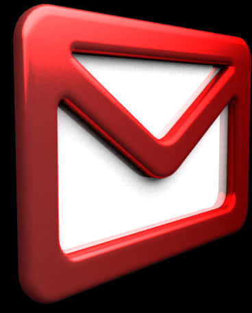 Red3 D Email Icon PNG