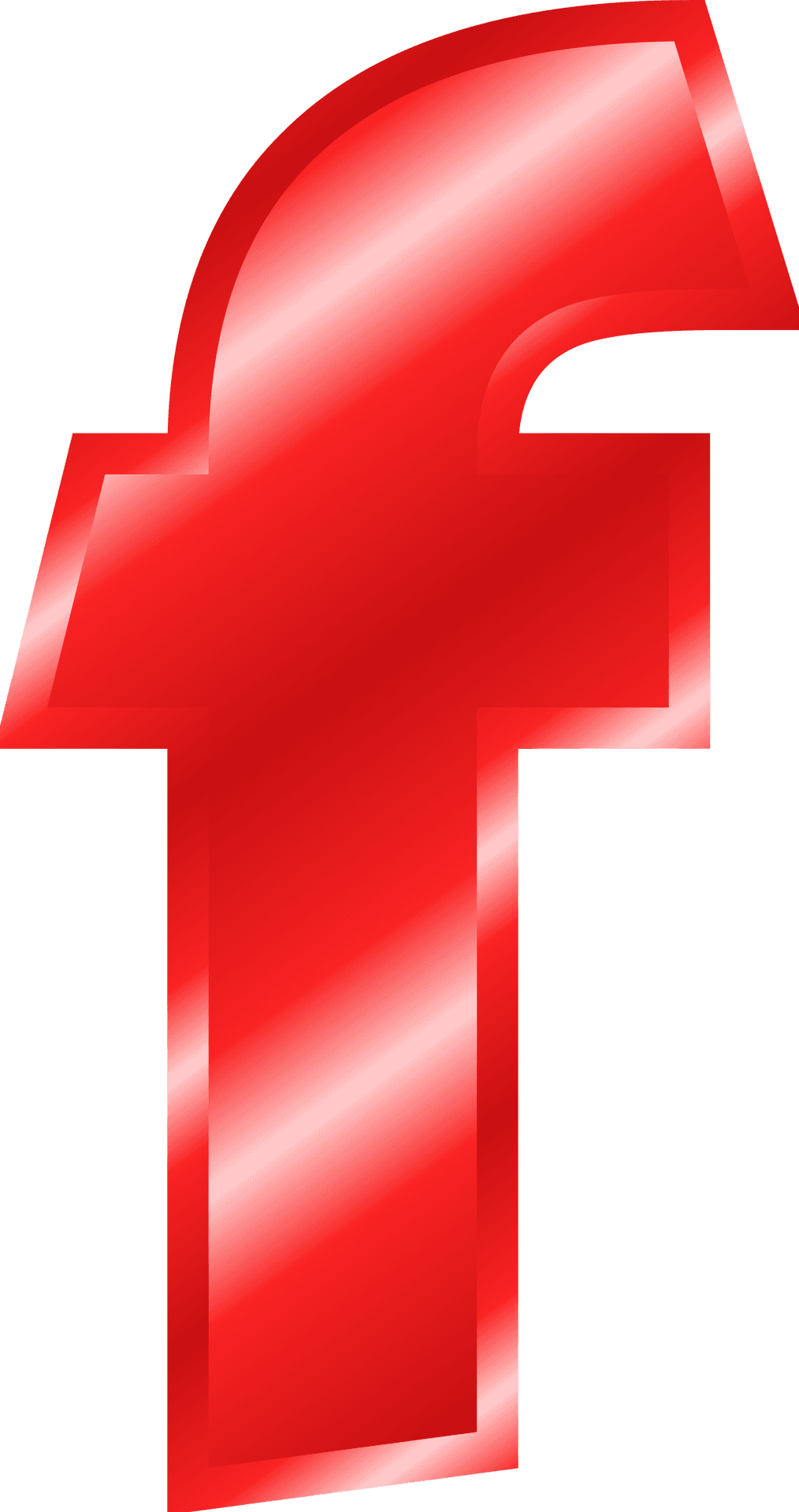 Red3 D Letter F PNG