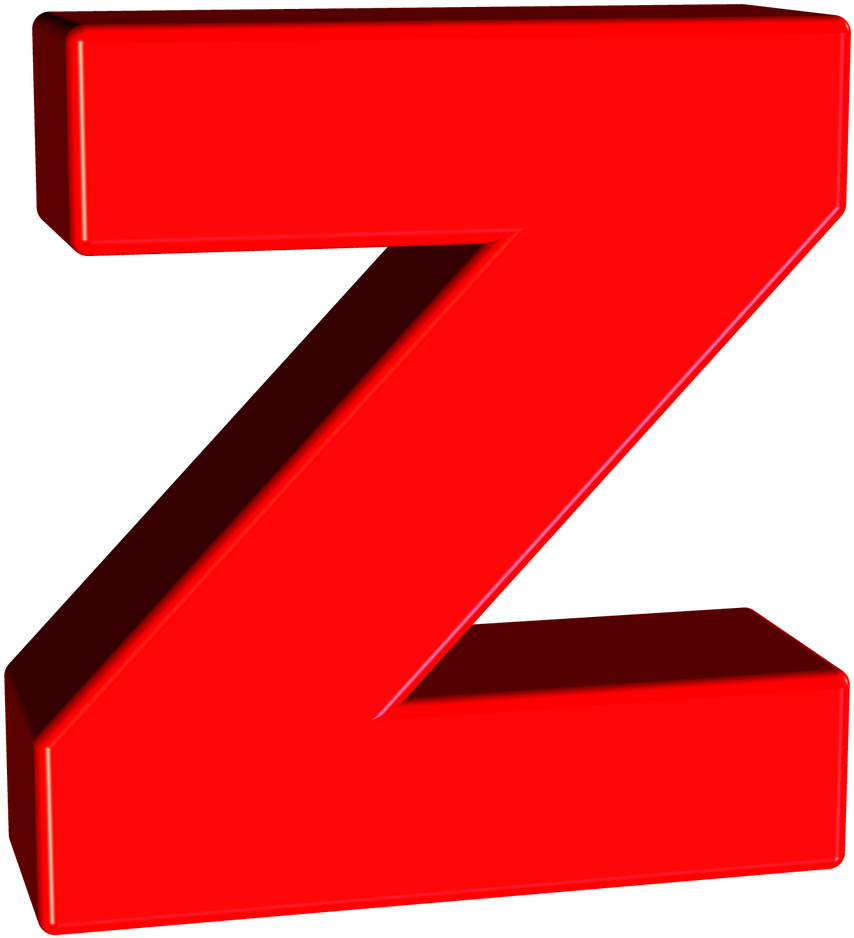 Red3 D Letter Z PNG