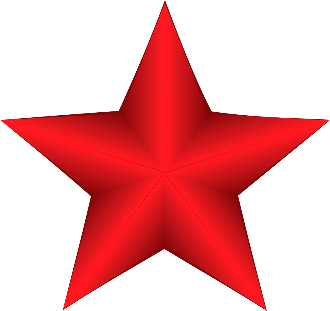 Red3 D Star Graphic PNG