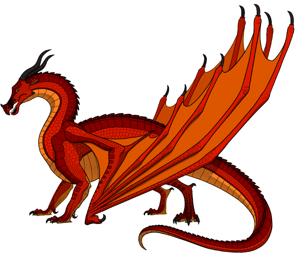 Red_ Dragon_ Illustration_ Wings_of_ Fire PNG