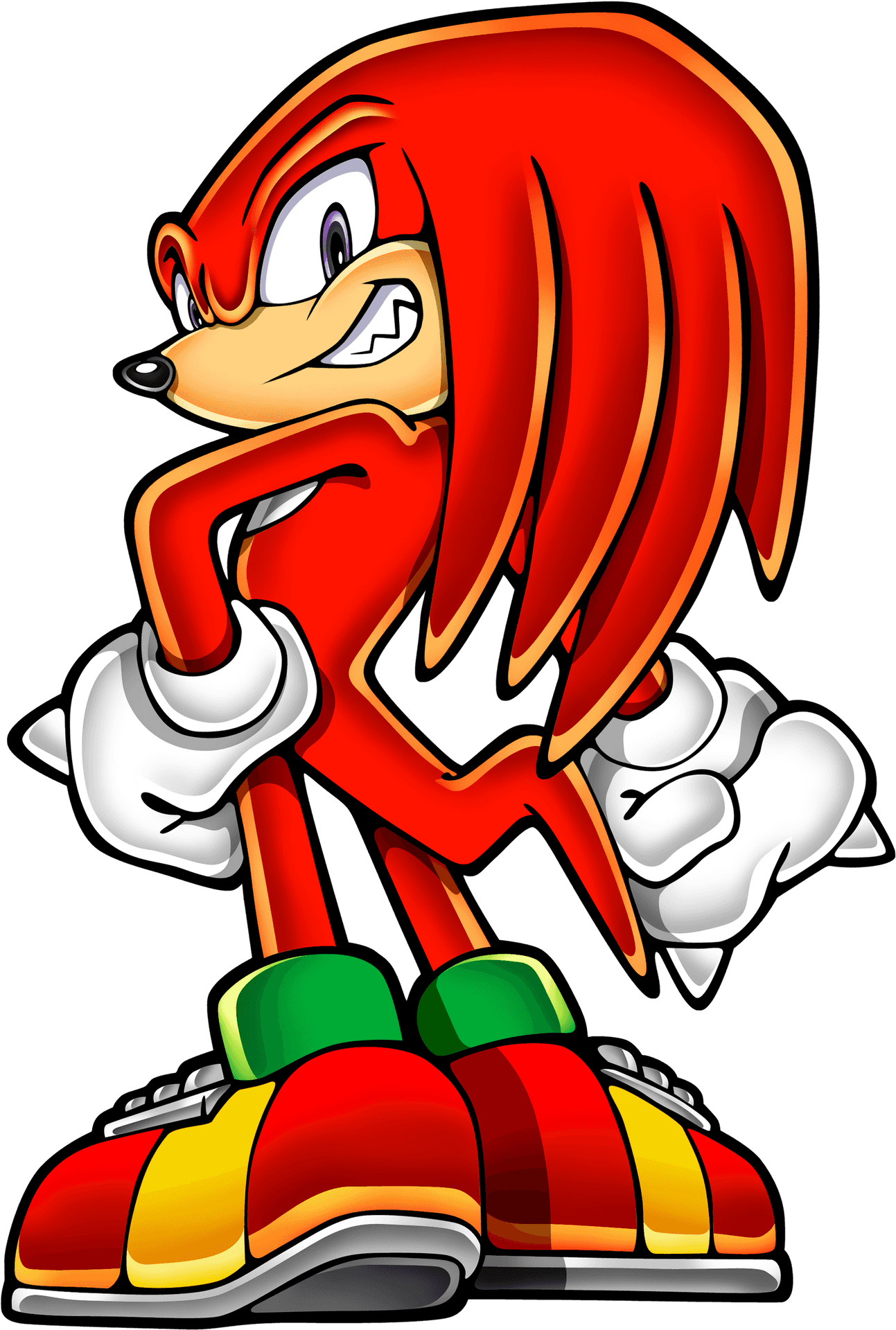 Red_ Echidna_ Character_ Art PNG
