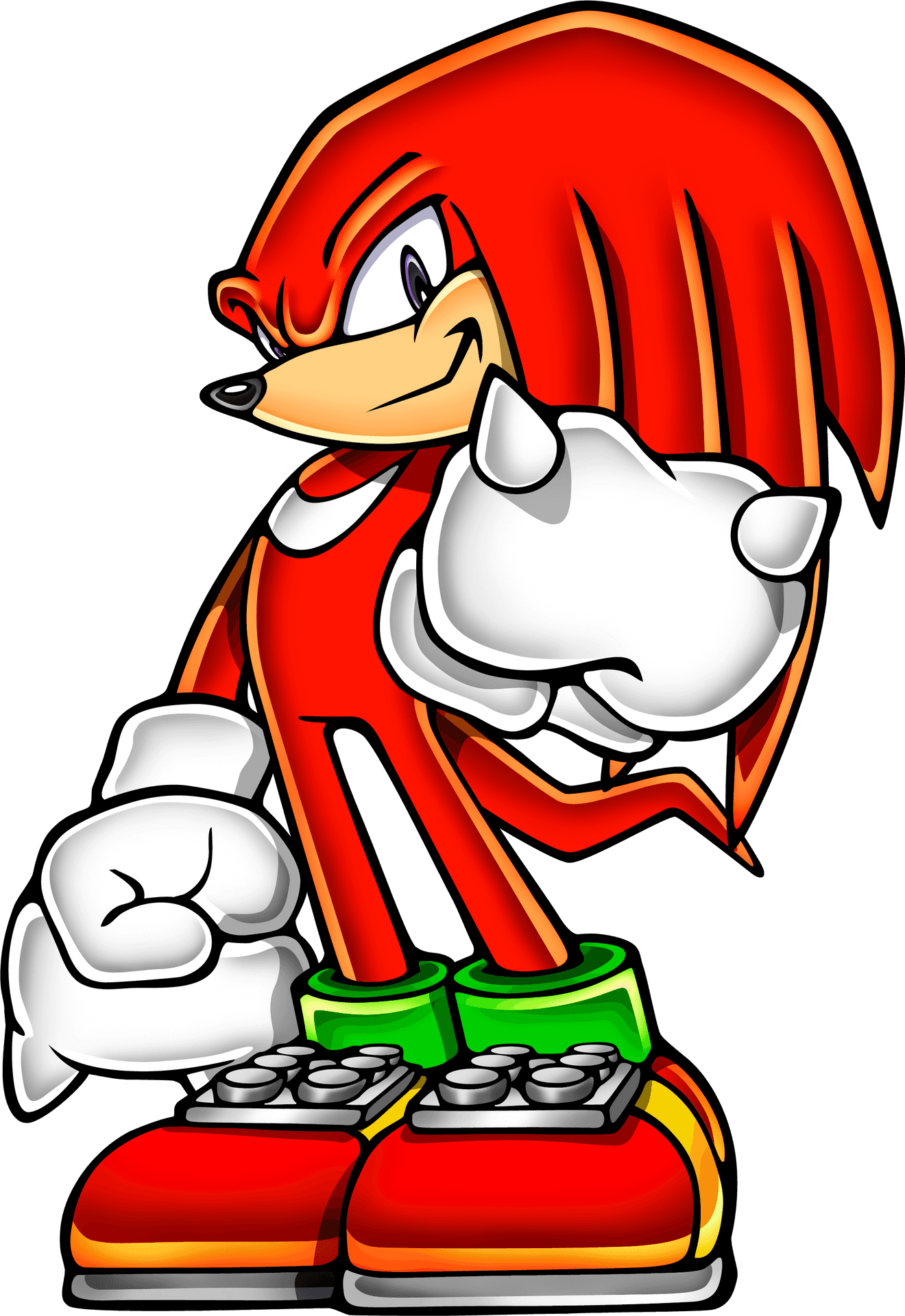 Red_ Echidna_ Character_ Illustration PNG