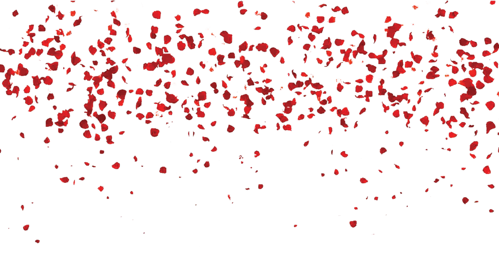 Red_ Particles_ Falling_ Against_ Blue_ Background PNG