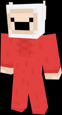 Red_ Pixel_ Character_ Minecraft_ Skin PNG