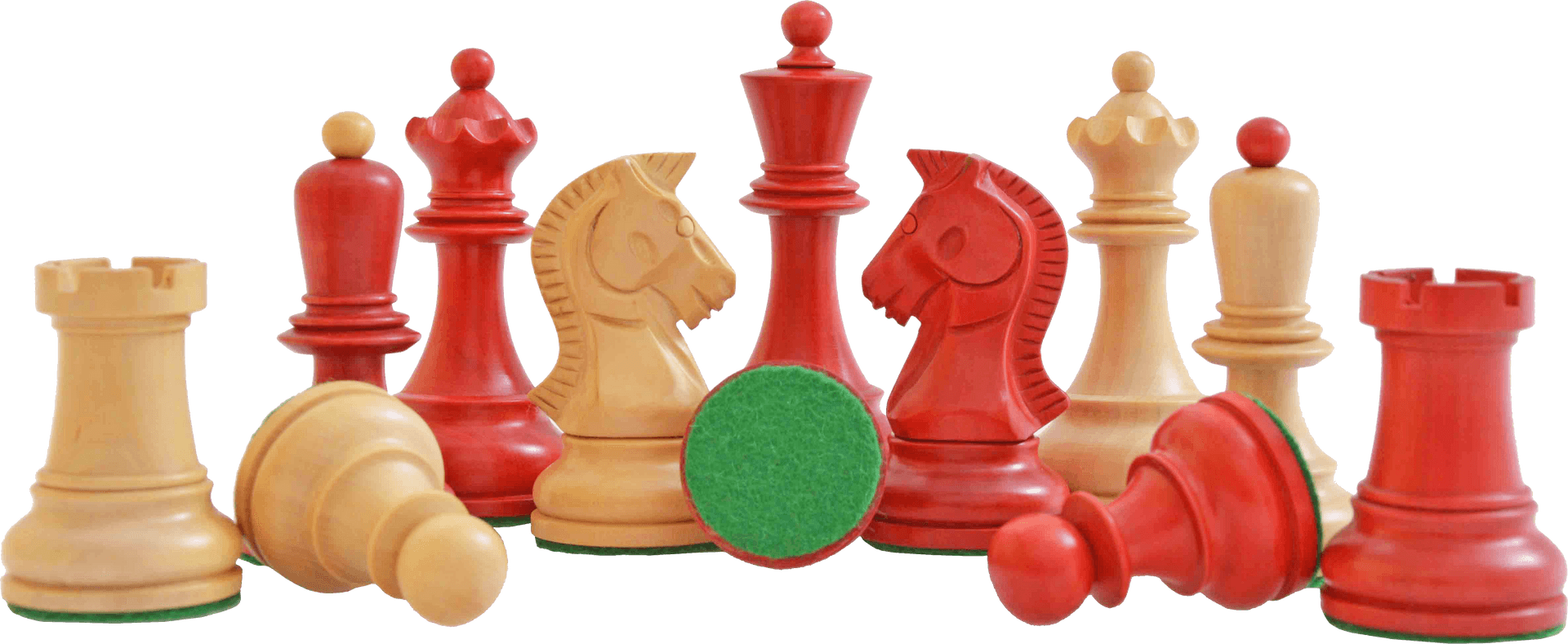Redand Beige Chess Pieces PNG