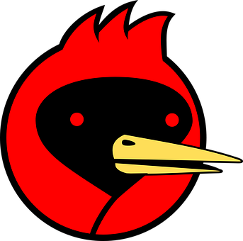 Redand Black Bird Logo PNG