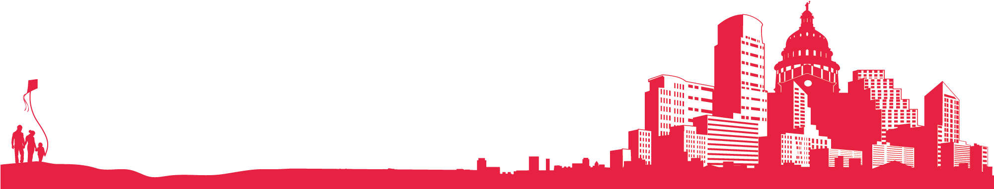 Redand Black City Silhouette PNG