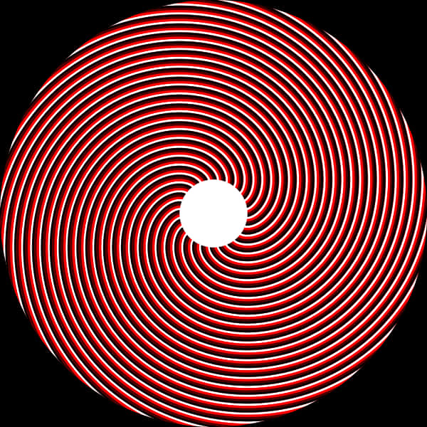 Redand Black Concentric Circles Vector PNG