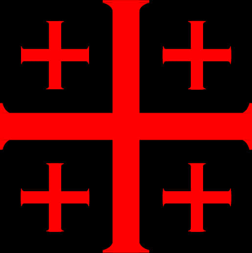 Redand Black Cross Design PNG