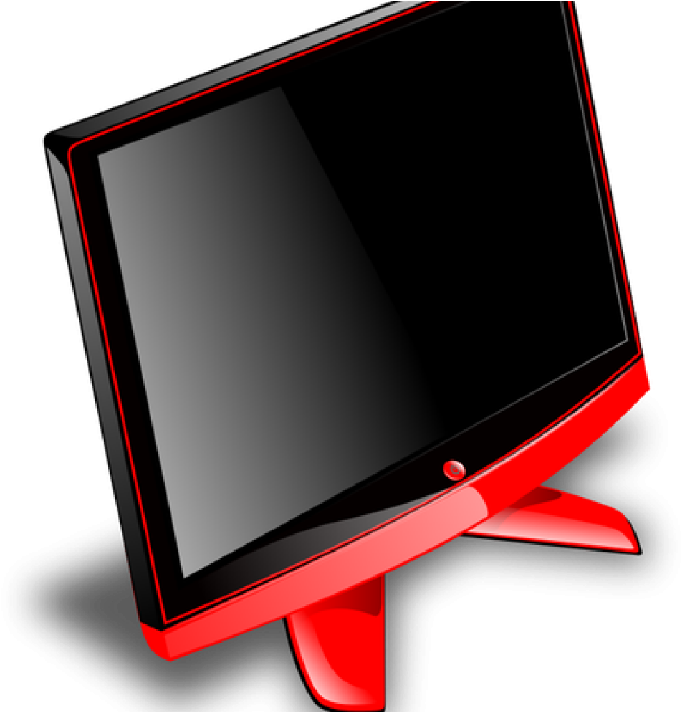 Redand Black Gaming Monitor PNG