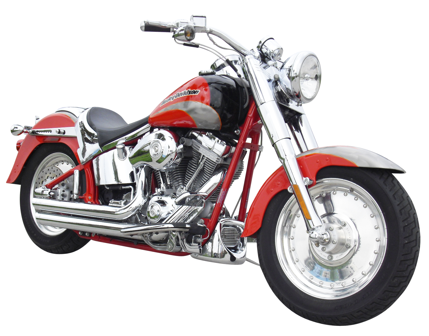 Redand Black Harley Davidson Motorcycle PNG