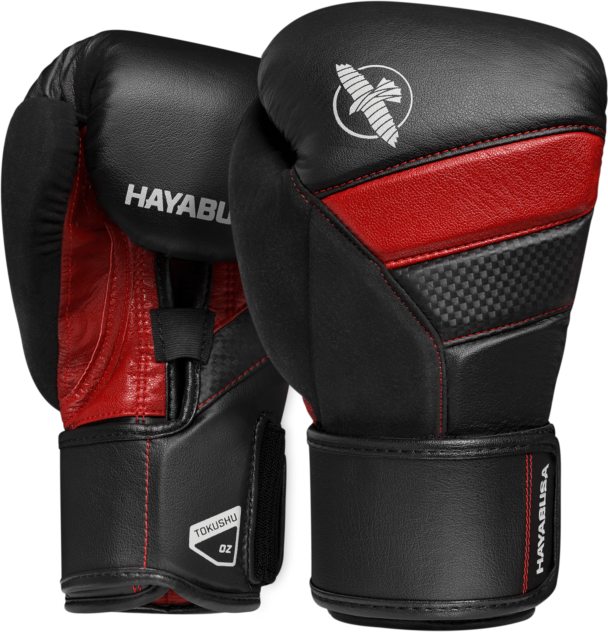 Redand Black Hayabusa Boxing Gloves PNG