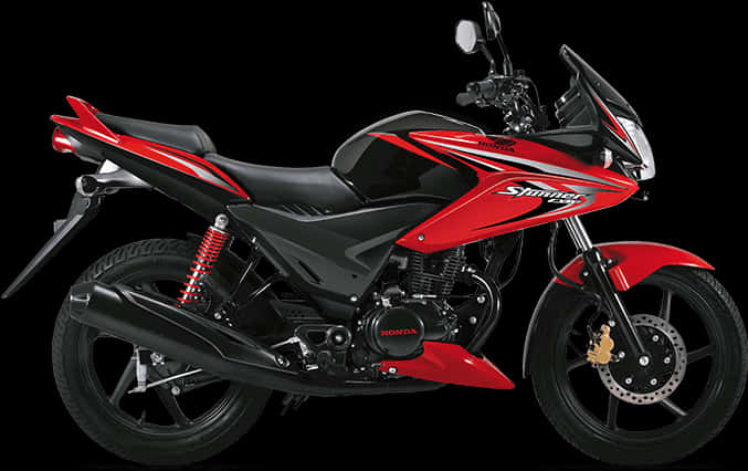 Redand Black Honda Motorcycle PNG