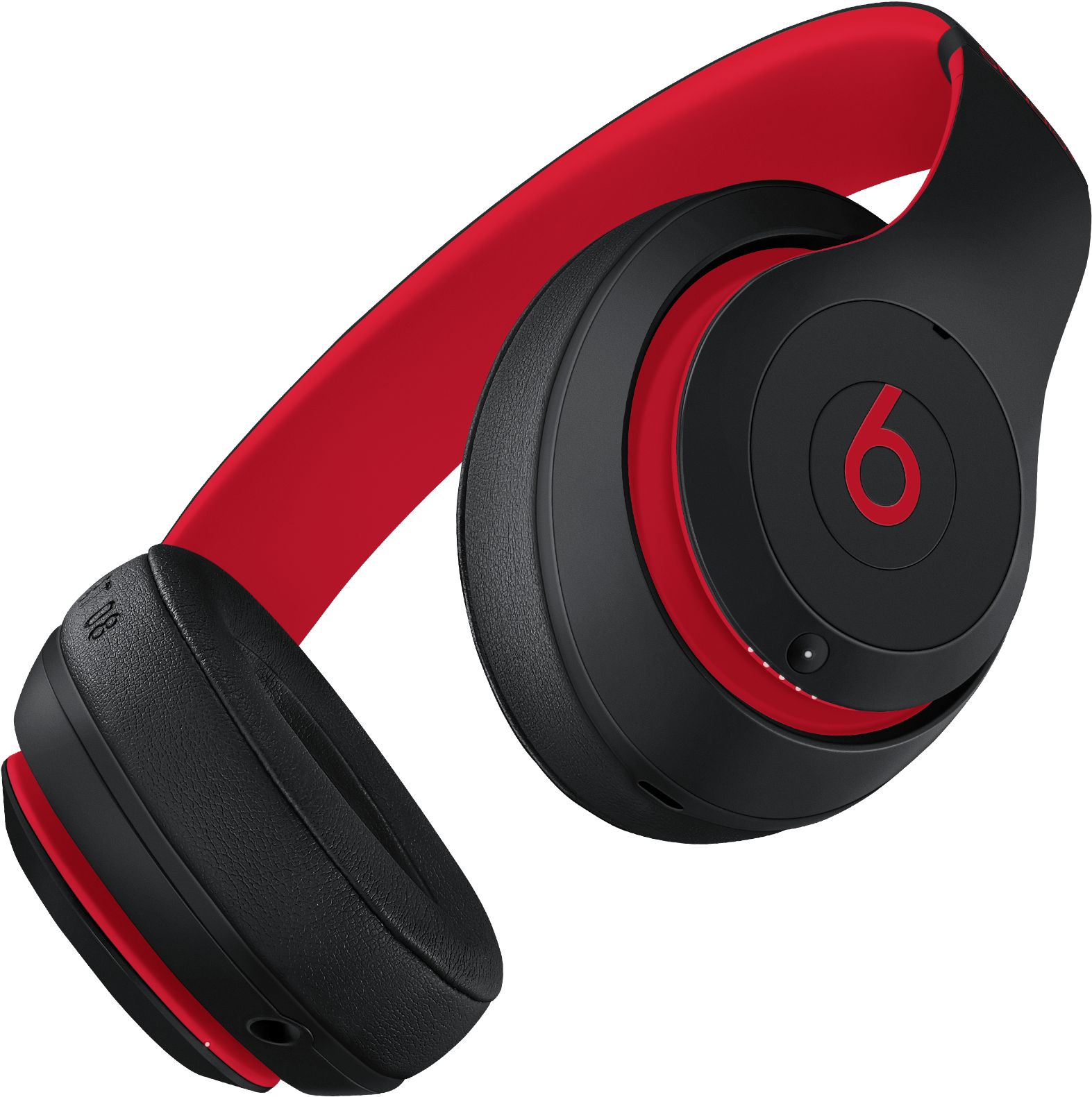 Redand Black Over Ear Headphones PNG