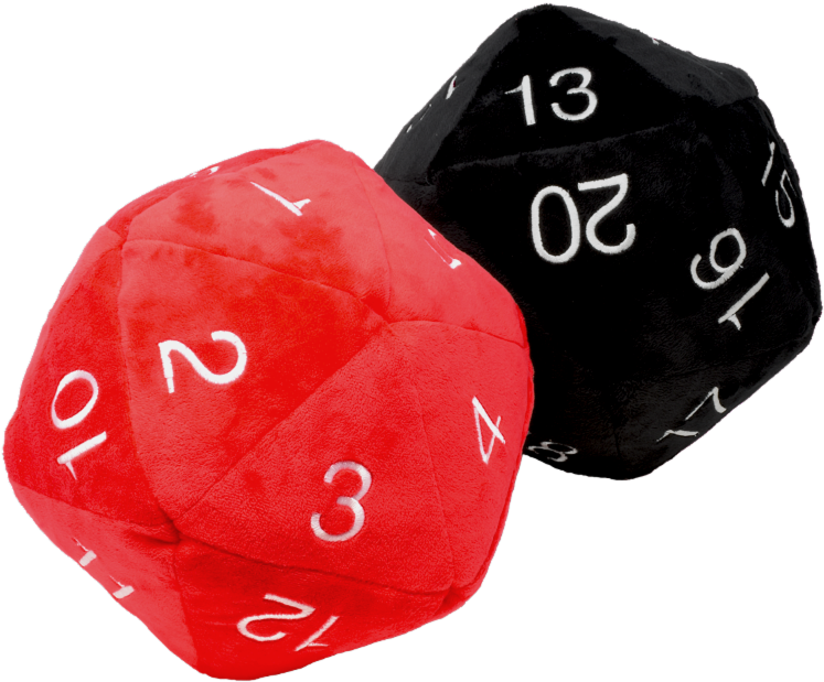 Redand Black Plush Dice PNG