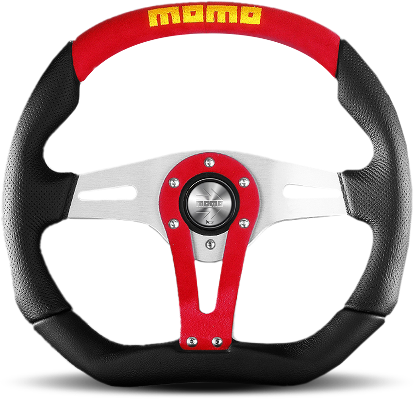 Redand Black Racing Steering Wheel PNG