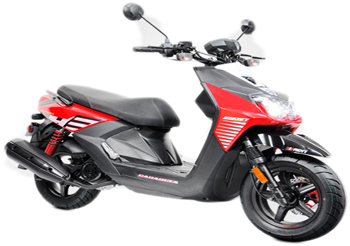 Redand Black Scooter Isolated PNG