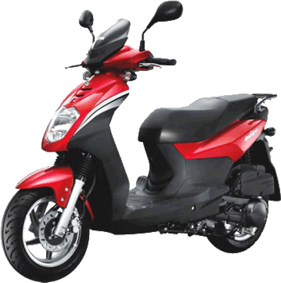 Redand Black Scooter Profile PNG