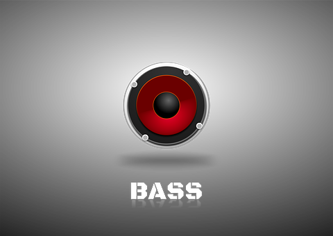 Redand Black Speaker Bass Graphic PNG