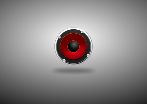 Redand Black Speaker Design PNG