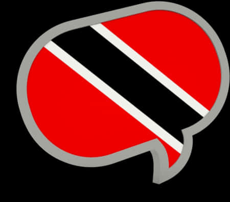 Redand Black Speech Bubble Icon PNG