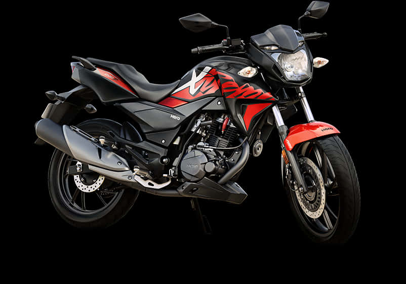 Redand Black Sport Motorcycle PNG