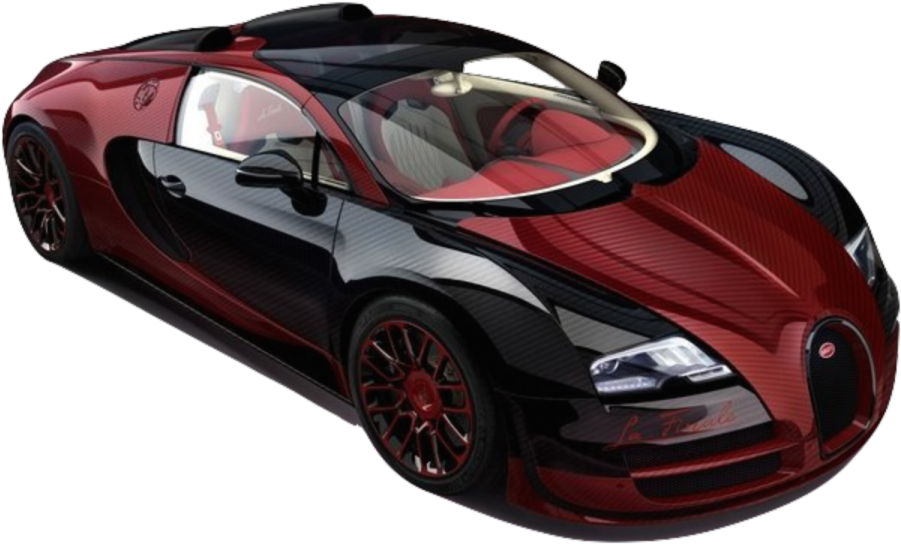 Redand Black Sports Car3 D Model PNG