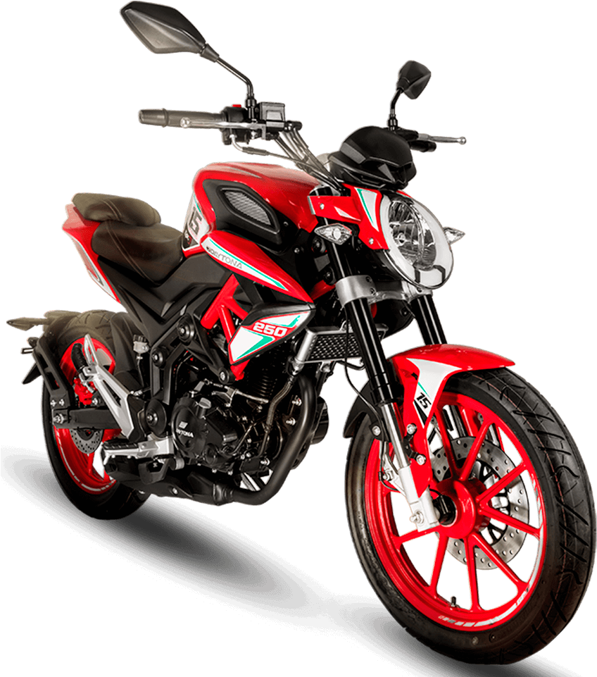 Redand Black Sports Motorcycle PNG