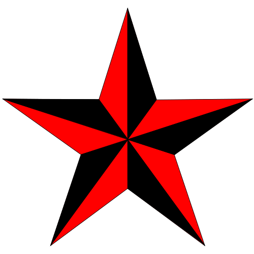 Redand Black Star Graphic PNG