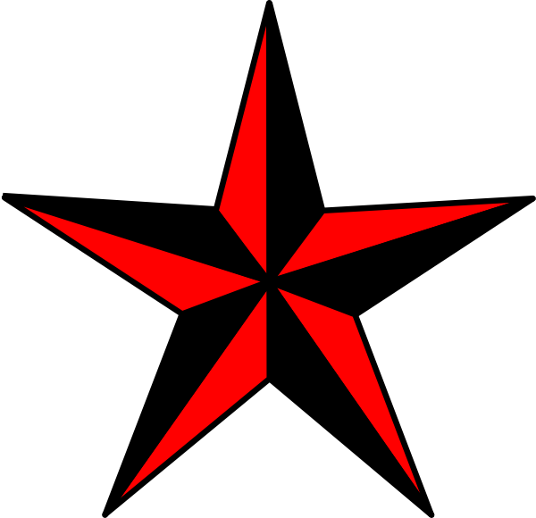 Redand Black Star Graphic PNG