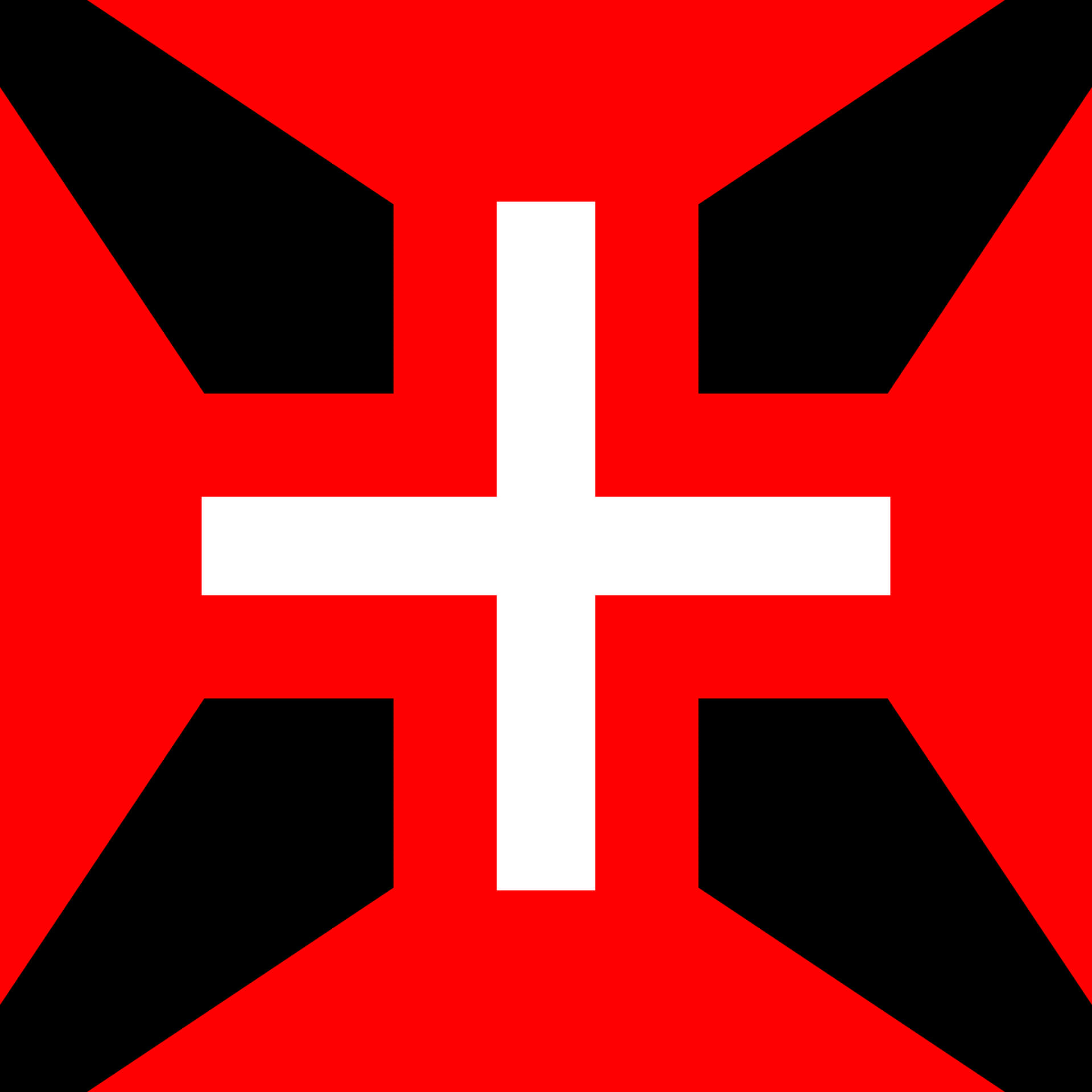 Redand Black Teutonic Cross PNG