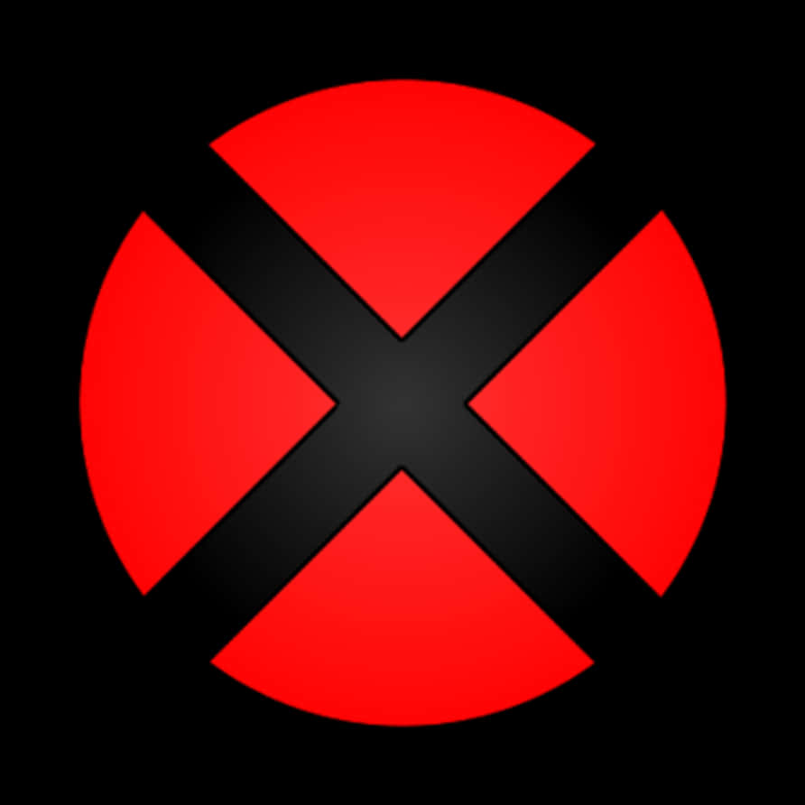 Redand Black X Symbol PNG