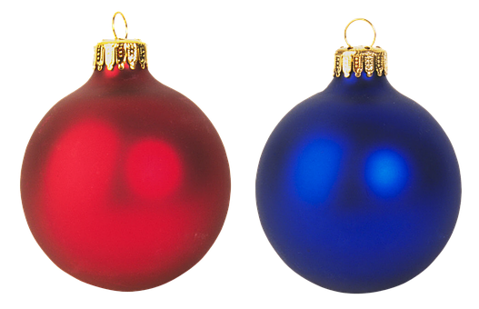 Download Redand Blue Christmas Ornaments | Wallpapers.com