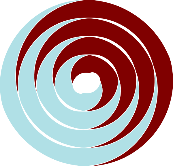 Redand Blue Spiral Illusion PNG