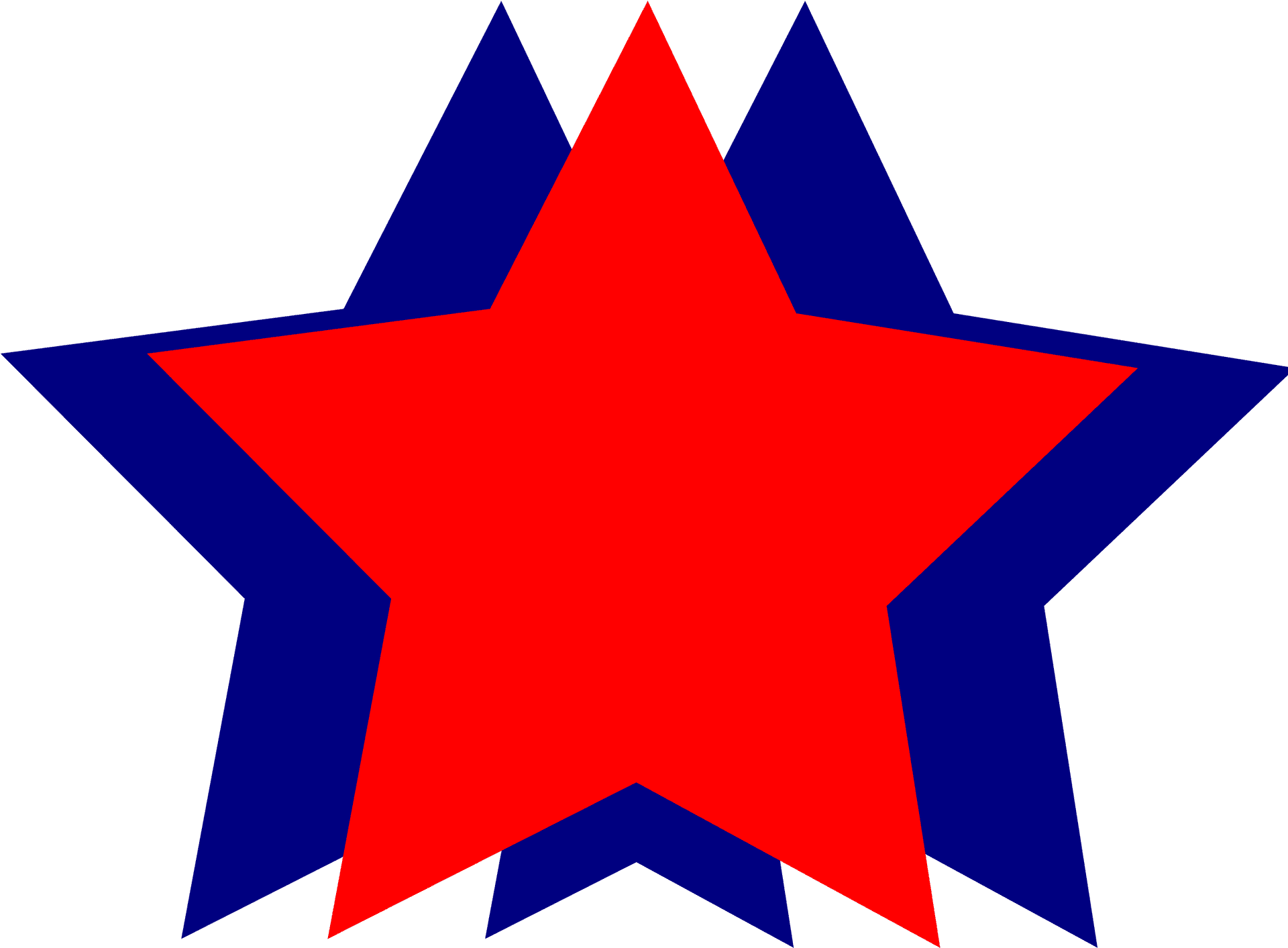 Redand Blue Star Graphic PNG
