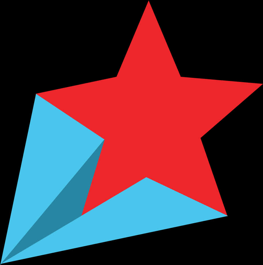 Redand Blue3 D Star Illustration PNG