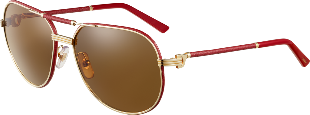 Redand Gold Aviator Sunglasses PNG